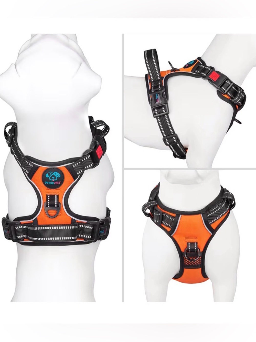 Reflective Dog Harness - Orange